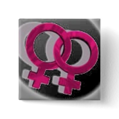 Lesbian Symbols Black Buttons by gacatmandu