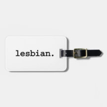 lesbian. travel bag tag