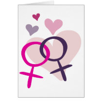 Lesbian Venus Entwined cards by WildeWear Lesbian Venus Entwined cards