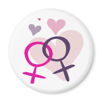 Lesbian Venus Entwined Refrigerator Magnet