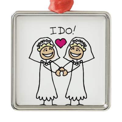 Lesbian Wedding Bridal Ornament