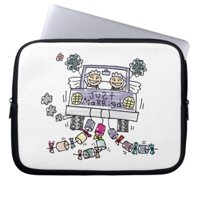 Lesbian Wedding Brides Laptop Sleeves