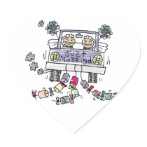 Lesbian Wedding Brides Heart Sticker