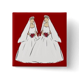 Lesbian Wedding button