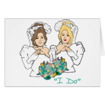 Lesbian Wedding Card cards