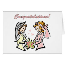 Lesbian Wedding Cards - blank inside - lovely.