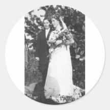 Lesbian Wedding Circa 1920 Round Sticker