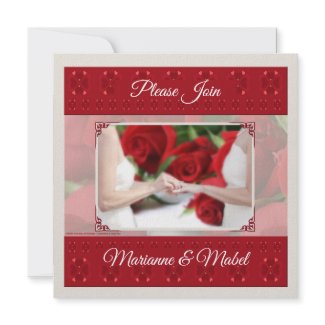 Lesbian Wedding / Civil Union Custom Invitation invitation