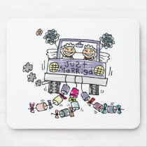 Lesbian Wedding Just Married Mouse Pads