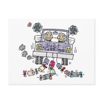 Lesbian Wedding Just Married Postcard