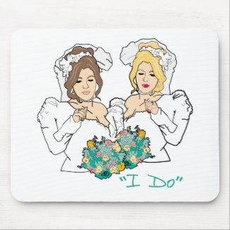 Lesbian Wedding mousepad