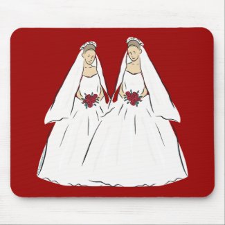 Lesbian Wedding mousepad