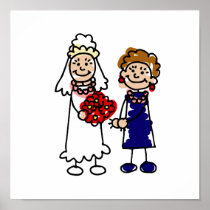 Lesbian Wedding One Bride Print
