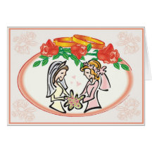 Lesbian Wedding or Commitment Ceremony Card