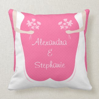 Lesbian Wedding Personalized Pillow