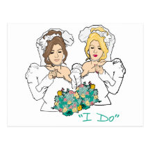Lesbian Wedding Postcards