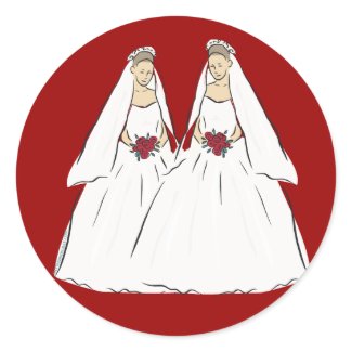 Lesbian Wedding sticker