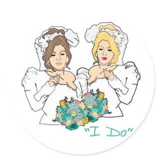 Lesbian Wedding sticker