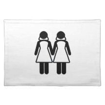 LESBIAN WEDDING TOPPER WOMEN -.png Place Mat
