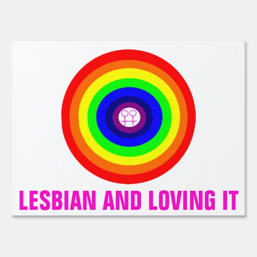 Lesbians Round Rainbow Custom Sign Zazzle