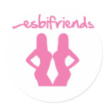 Lesbifriends Round Stickers