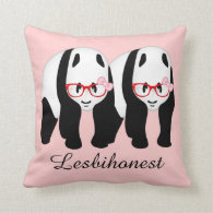 Lesbihonest pandas pillow