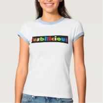 Lesbilicious (Banner) Apparel t-shirts