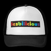 Lesbilicious (Banner) Caps hats