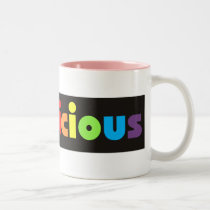 Lesbilicious (Banner) Mugs mugs