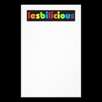 Lesbilicious (Banner) Stationery stationery