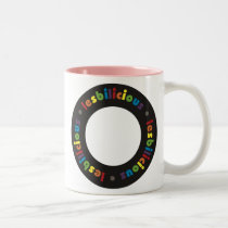Lesbilicious (Circle) Mugs mugs