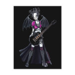 "Leslie" Black Beauty Guitar Rocker Fairy postcards