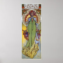 Leslie Carter  - Art Nouveau Poster by Mucha