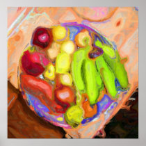 Leslie Harlow's Beautiful Fruit Bowl Poster