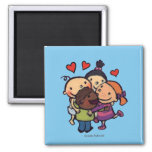 Leslie Patricelli Group Hug with Friends 2 Inch Square Magnet