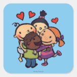 Leslie Patricelli Group Hug with Friends Square Sticker
