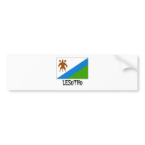 Lesotho Flag bumper stickers