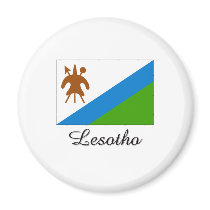 Lesotho Flag Design magnets