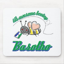 Lesotho flag design mouse pad
