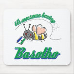 Lesotho flag design mouse pad