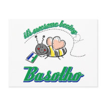Lesotho flag design post card