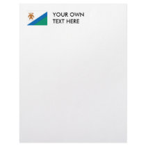 Lesotho Flag Personalized Letterhead