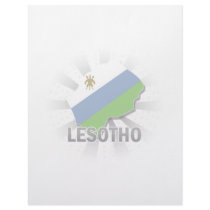 Lesotho Flag Map 2.0 Custom Letterhead