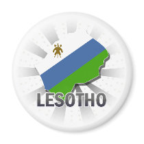 Lesotho Flag Map 2.0 Magnets