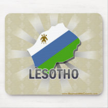 Lesotho Flag Map 2.0 Mousepads