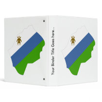 Lesotho Flag Map full size 3 Ring Binders