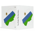 Lesotho Flag Map full size Vinyl Binders