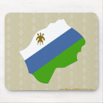 Lesotho Flag Map full size Mousepad