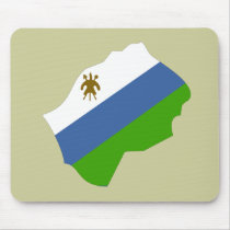 Lesotho flag map mouse pad