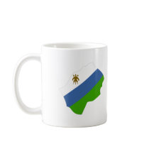 Lesotho flag map mugs